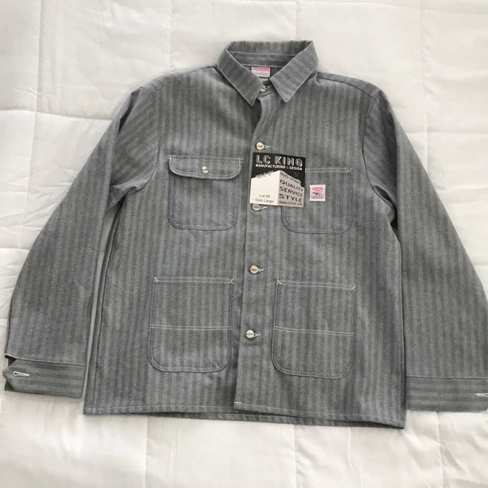 L. C. King Pointer Brand Fisher Stripe Chore Coat